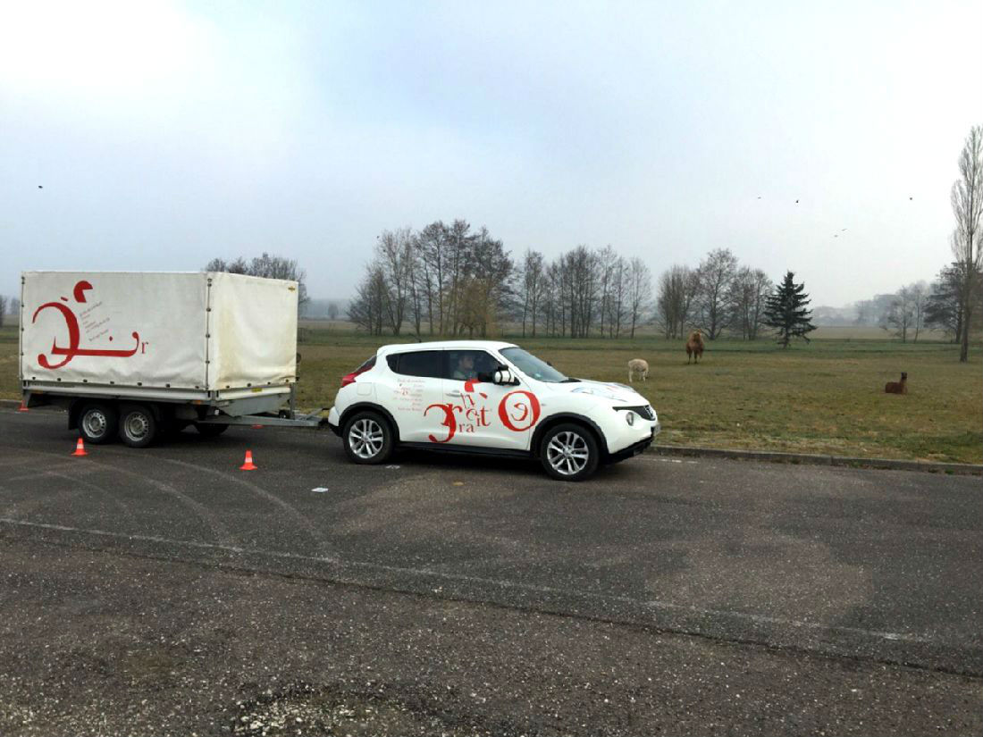 Remorque 2 essieus auto ecole trajectoire secteur vesoul haute saone